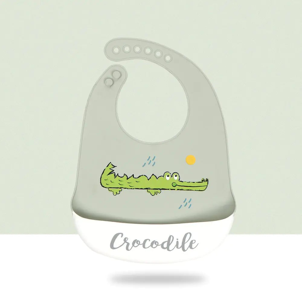 Super Soft Waterproof Cartoon Silicone Baby Bib