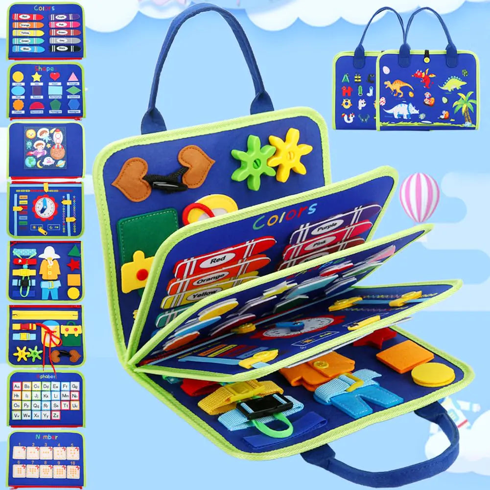 Busy Board for 1 Year Old Montessori Toys for 1 2 3 4 Years Old Toddlers Baby Sensory Toys Busy Book Preschool Learning Activities Airplane Car Travel Toys Birthday Gifts for Boys Girls 12 Months