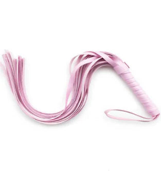 Pink Leather Whip for BDSM and Role Play (Adult Toy)