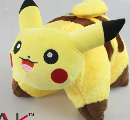 High-Quality Pikachu Plush Folding Pillow (Single Item)