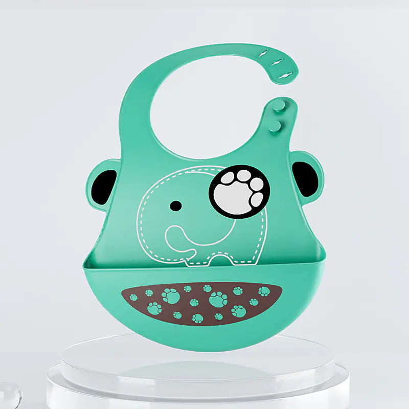 3D Waterproof Silicone Baby Bib - Soft & Large