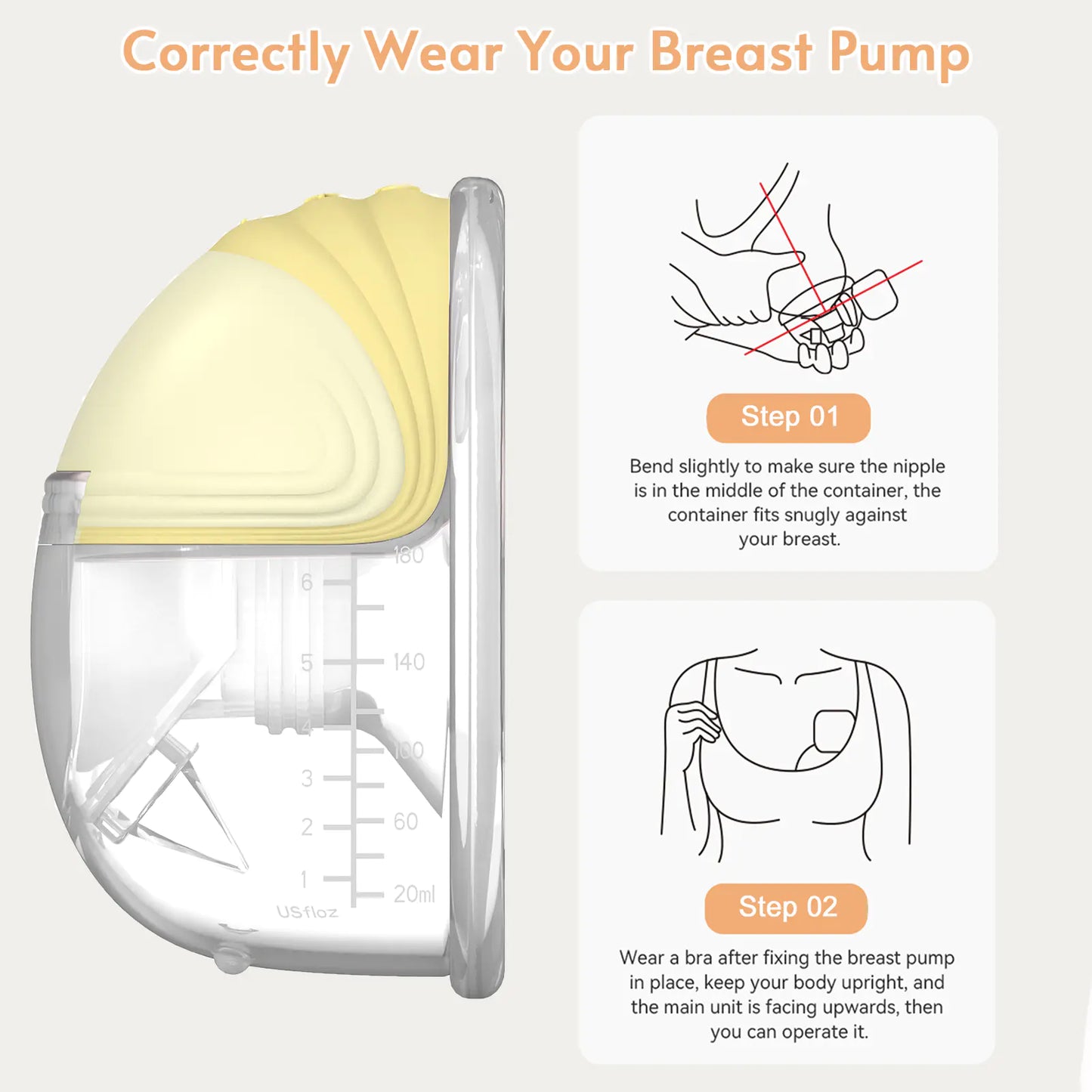 Portable Electric Wearable Mute Breast Pump All-in-One