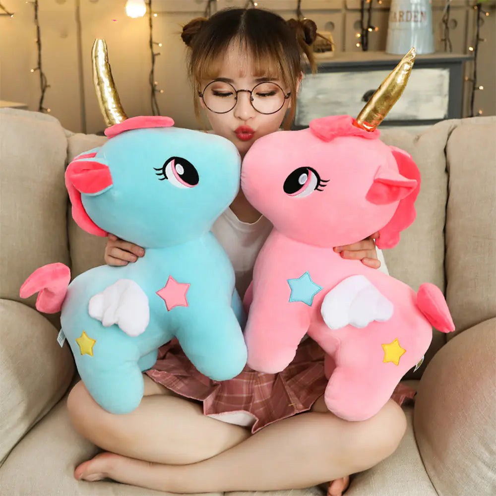 Unicorn Plush Toy for Girls - Soft Cuddle Pillow
