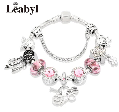 Romantic Glass Bead Bracelet for Women