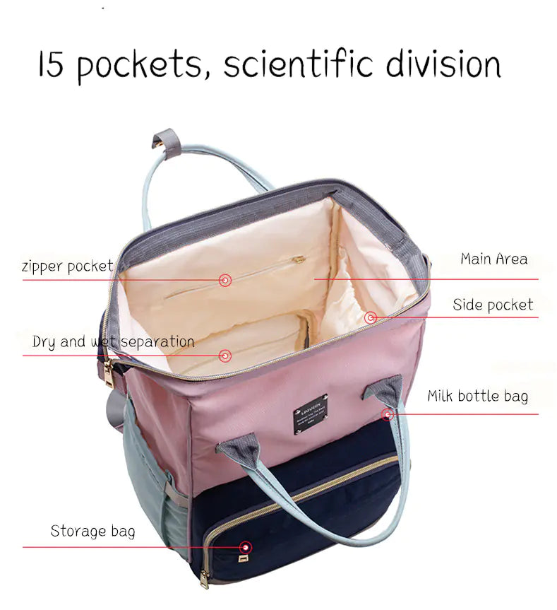 Large Capacity Multi-functional Baby Diaper Backpack