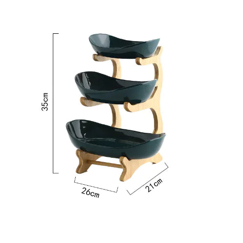 Ceramic Candy Dish and Snack Plate Fruit Basket