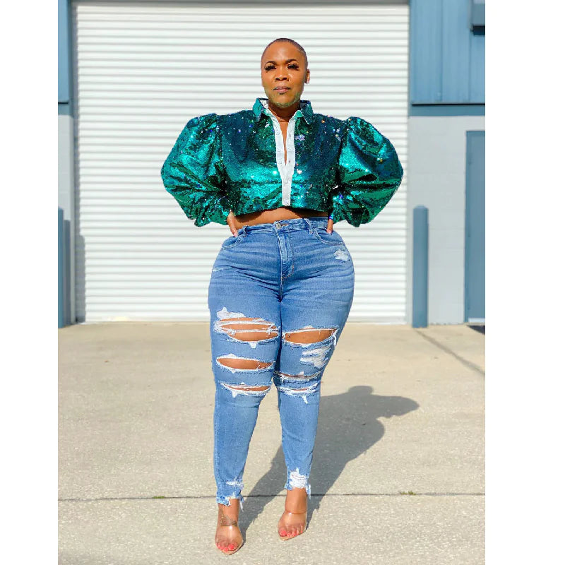 Large Denim Trousers for Women