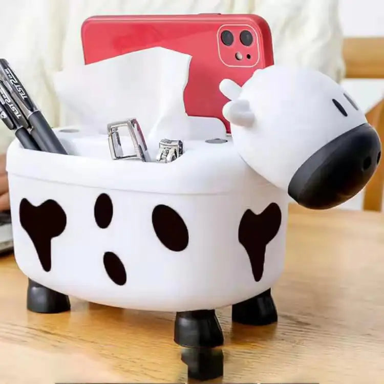 Small Cow Tissue Storage Box for Household Use
