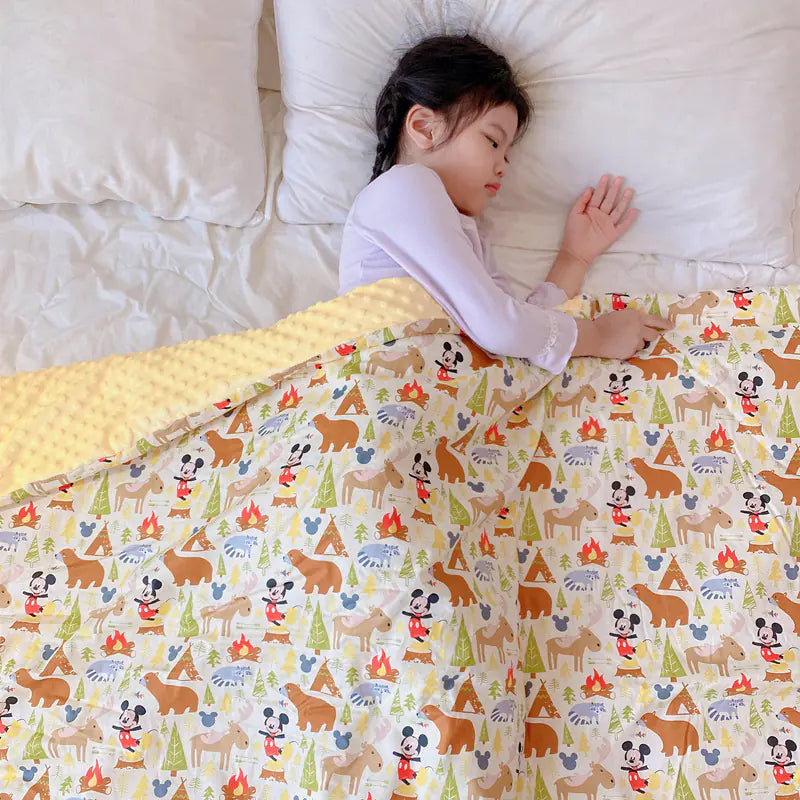 Thick Cartoon Baby Blanket for Warmth & Breathability