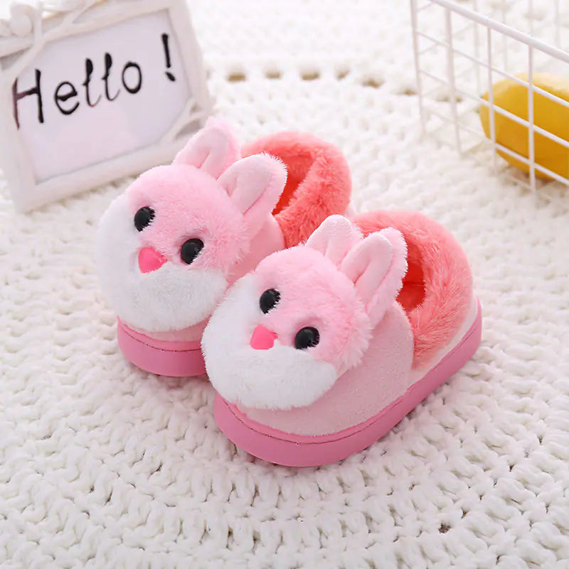 Non-Slip Cartoon Bunny Warm Soft Bottom Slippers
