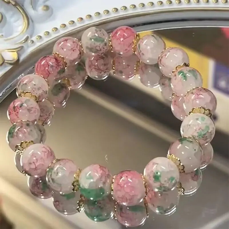 Sakura Glass Bead Bracelet for Women - Unique Design