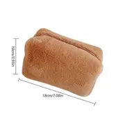 Large Capacity Plush Travel Cosmetic Bag for Women