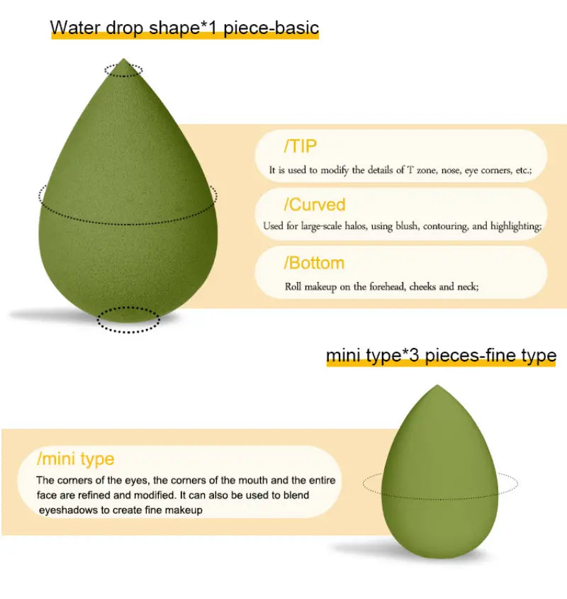 7pcs Makeup Sponge Set for Foundation and Concealer