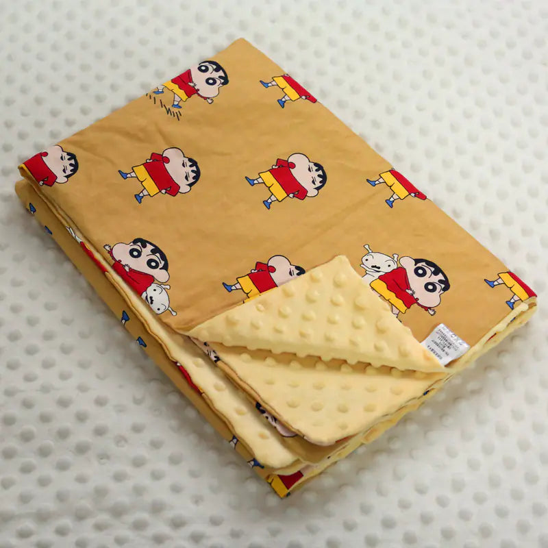 Thick Cartoon Baby Blanket for Warmth & Breathability