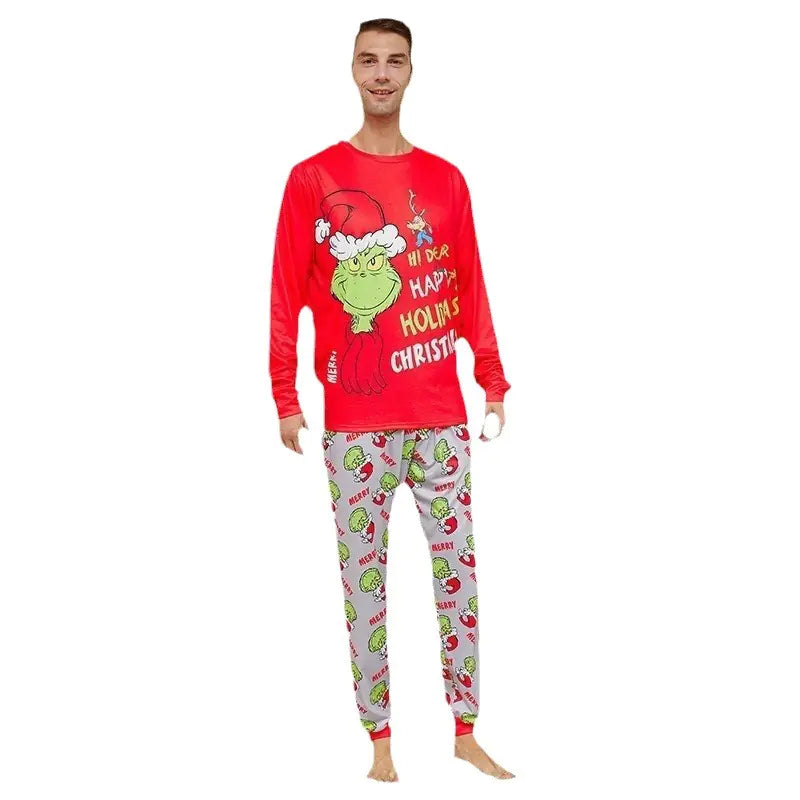 Christmas Monster Print Family Pajama Set