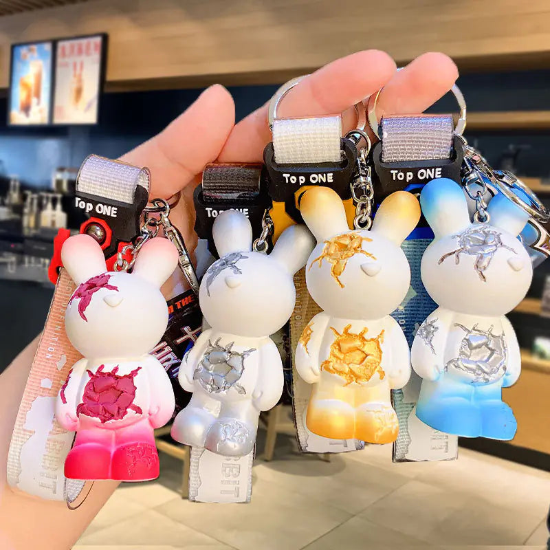 Exquisite Cartoon Destruction Rabbit Keychain Pendant
