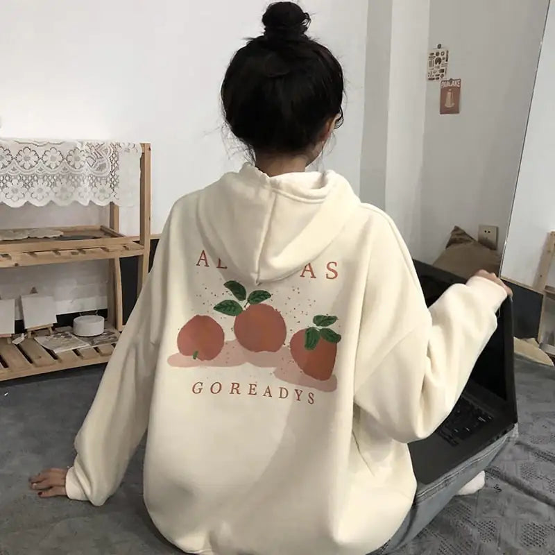 Women's Hooded Fleece Sweater - Loose Fit Design