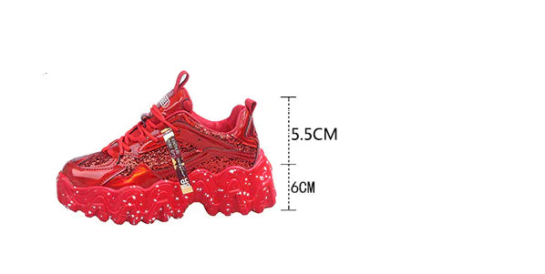 Dad Sneakers, Height-Boosting Athletic Shoes, Thick Sole