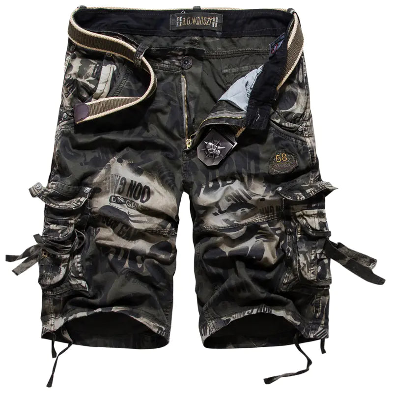 Retro Camouflage Men's Five-Pocket Shorts
