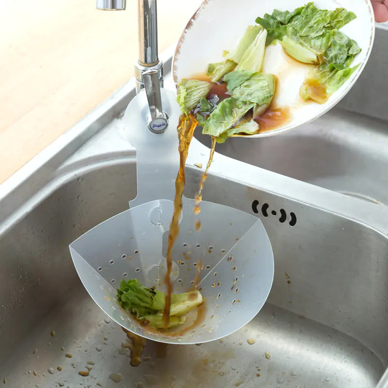 Self-Standing Kitchen Drain Filter Funnel with Strainer