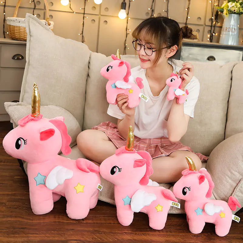 Unicorn Plush Toy for Girls - Soft Cuddle Pillow