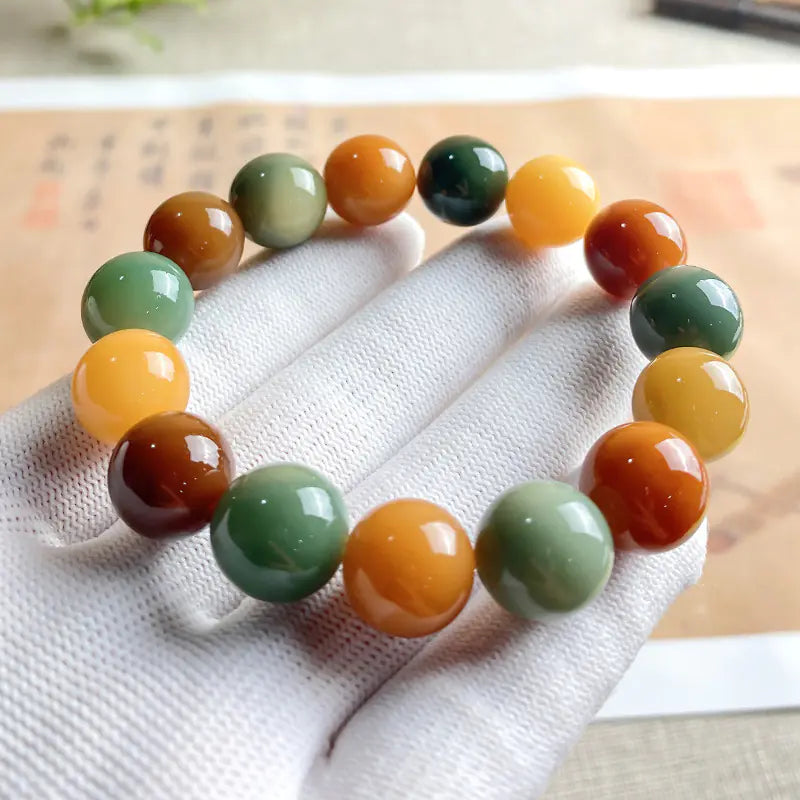 Natural White Jade Bodhi Root Fashion Bracelet