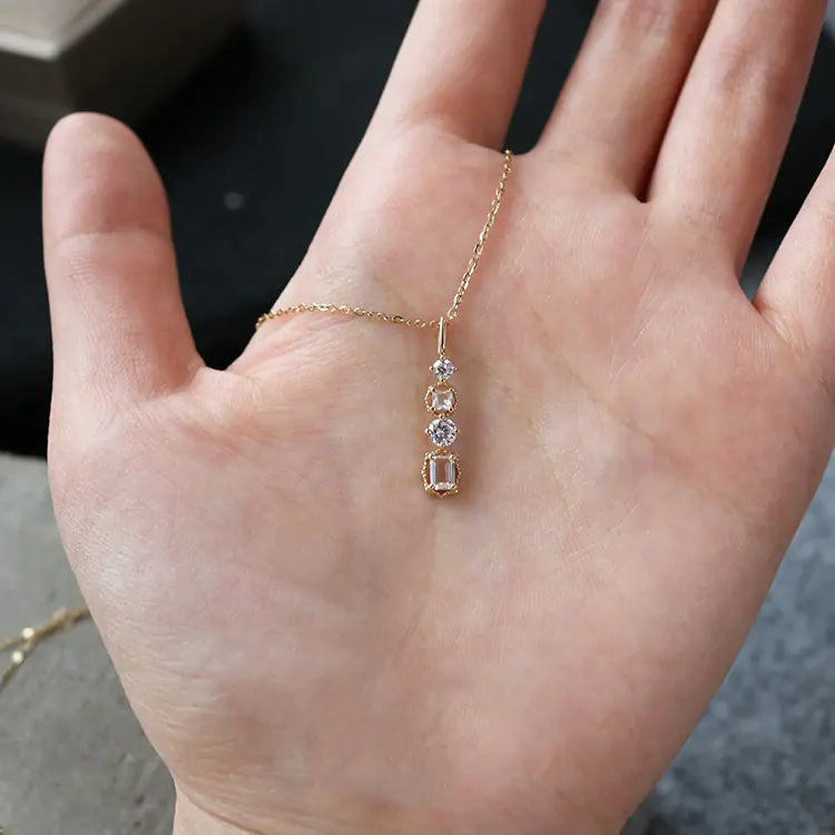 S925 Silver Plated 14K Gold Pendant Necklace for Women