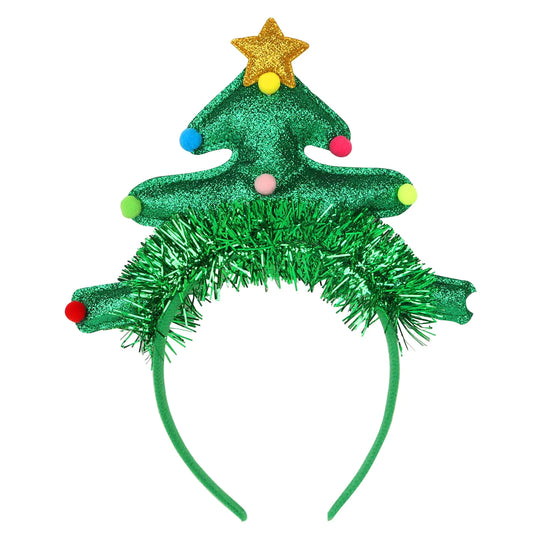 IBLUON Christmas Headbands Christmas Tree Headband Costume Xmas Headbands for Adult Children Christmas Holiday Party Suppliers.