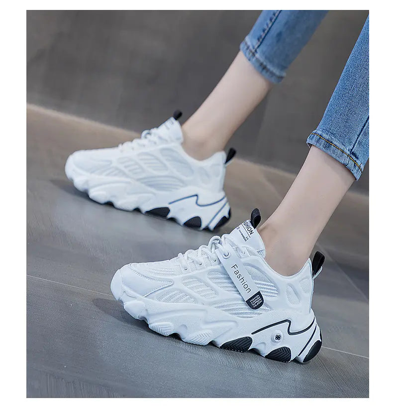 Breathable Thick Sole Casual Dad Sneakers for Women