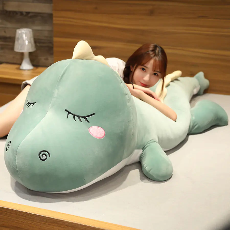 Cute Dinosaur Plush Toy Pillow for Sleeping (Large)