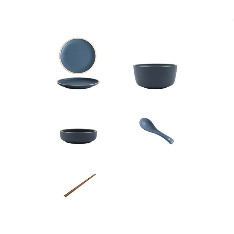 Nordic Style Ceramic Tableware Set for One Person