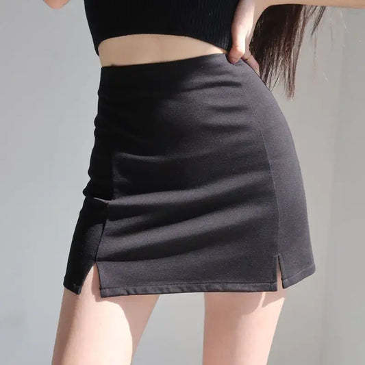 Women's High Waist Slim Fit Anti-Glare Short Skirt