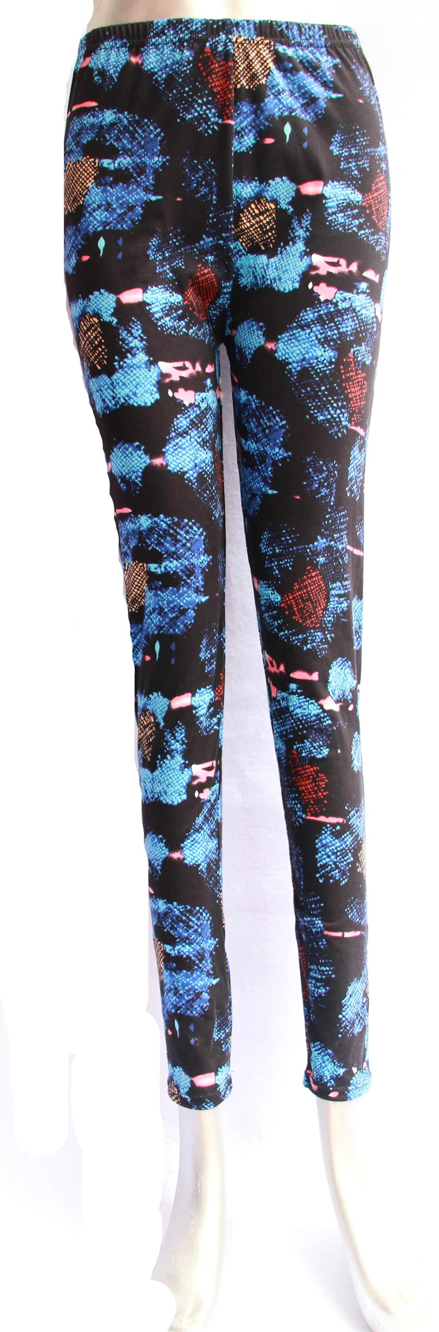 Christmas Print Plus Size Stretch Pants with Reindeer