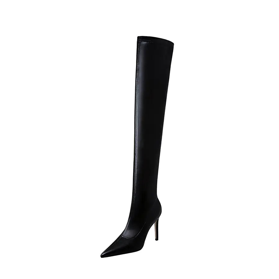 Stiletto Pointed Toe Over-the-Knee Boots