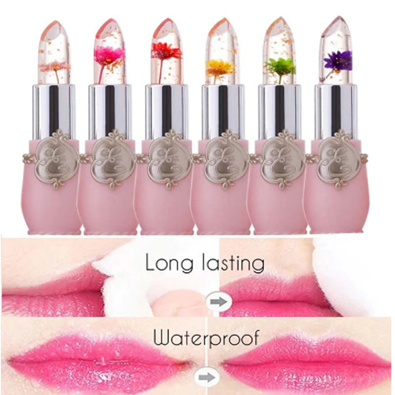 Flower Jelly Waterproof Temperature Changing Lipstick
