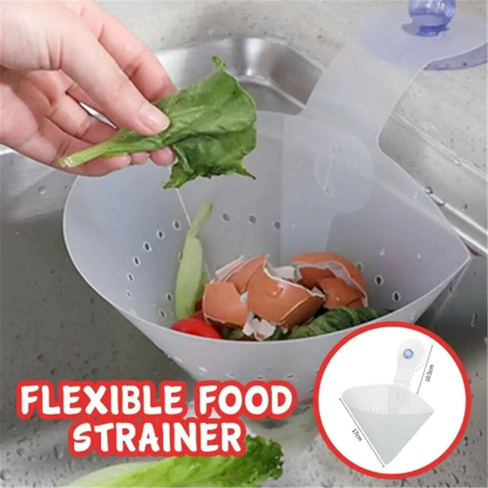 Self-Standing Kitchen Drain Filter Funnel with Strainer