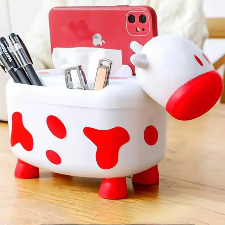 Small Cow Tissue Storage Box for Household Use