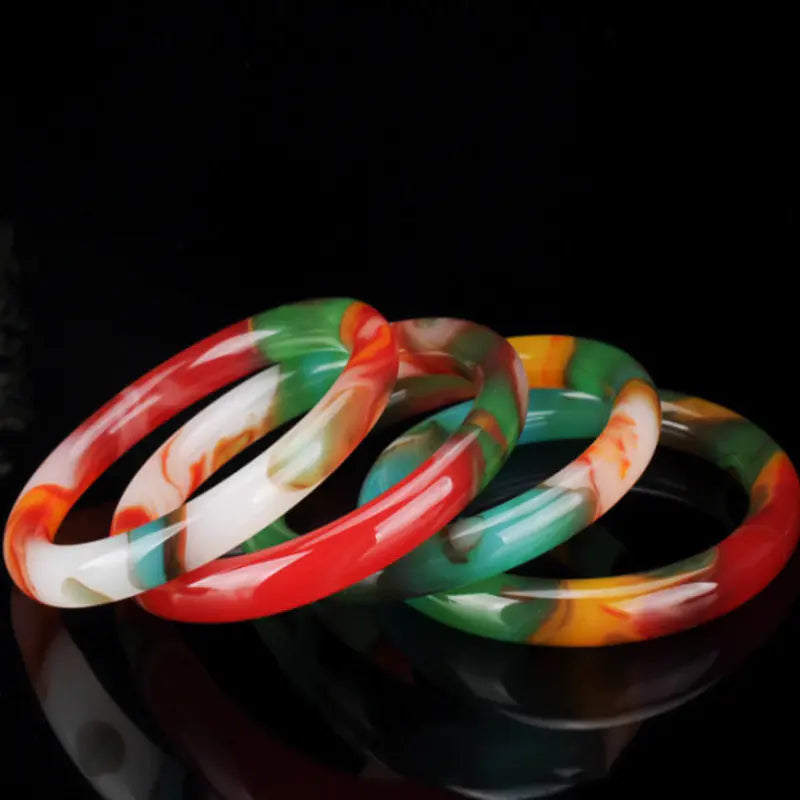 Women's Fashion Simple Seven-Color Jade Bracelet