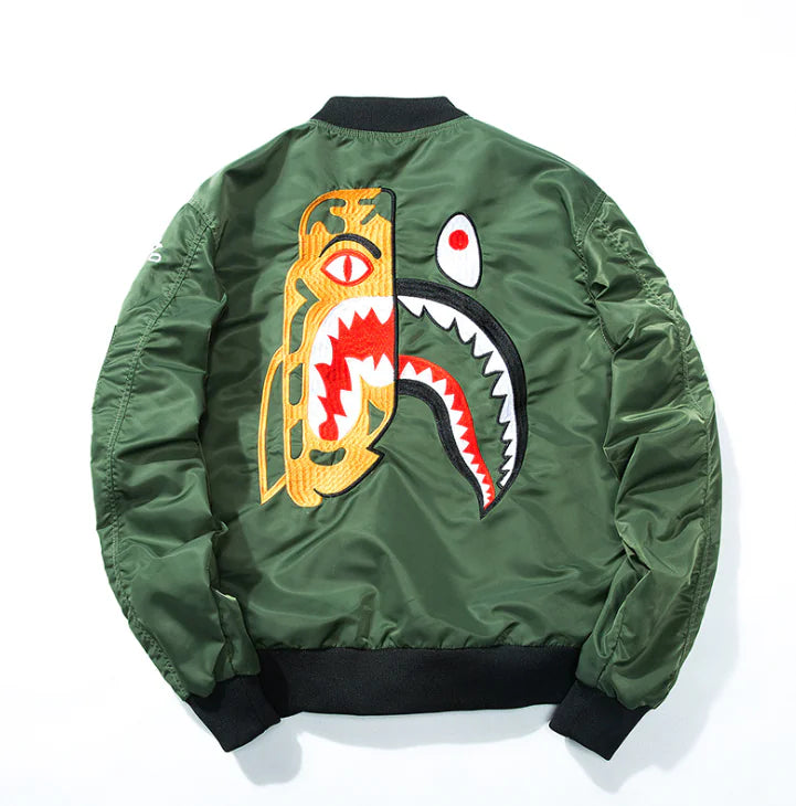 Men's Embroidered Pilot Jacket - Trendy Baseball Style