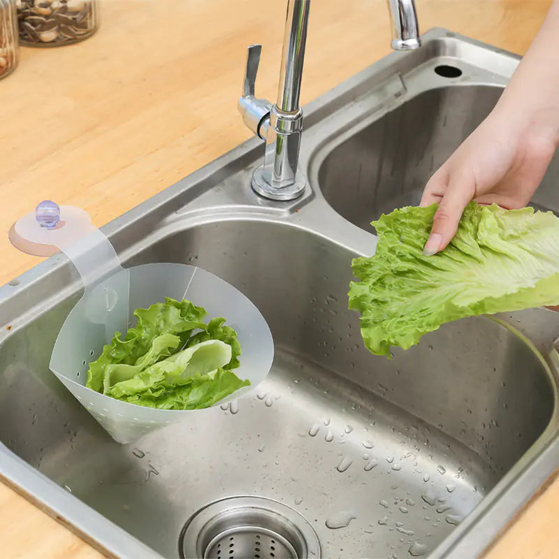 Self-Standing Kitchen Drain Filter Funnel with Strainer
