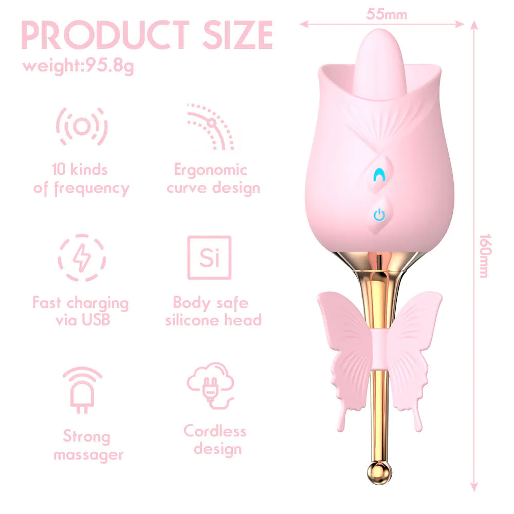 Rose's New Tongue Sucking Device with Vibrating Eggs