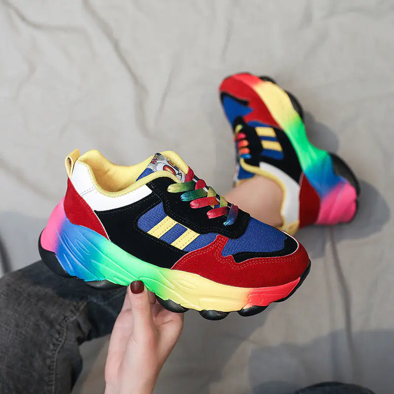 Colorful Dad Sneakers for Women - Trendy Casual Shoes