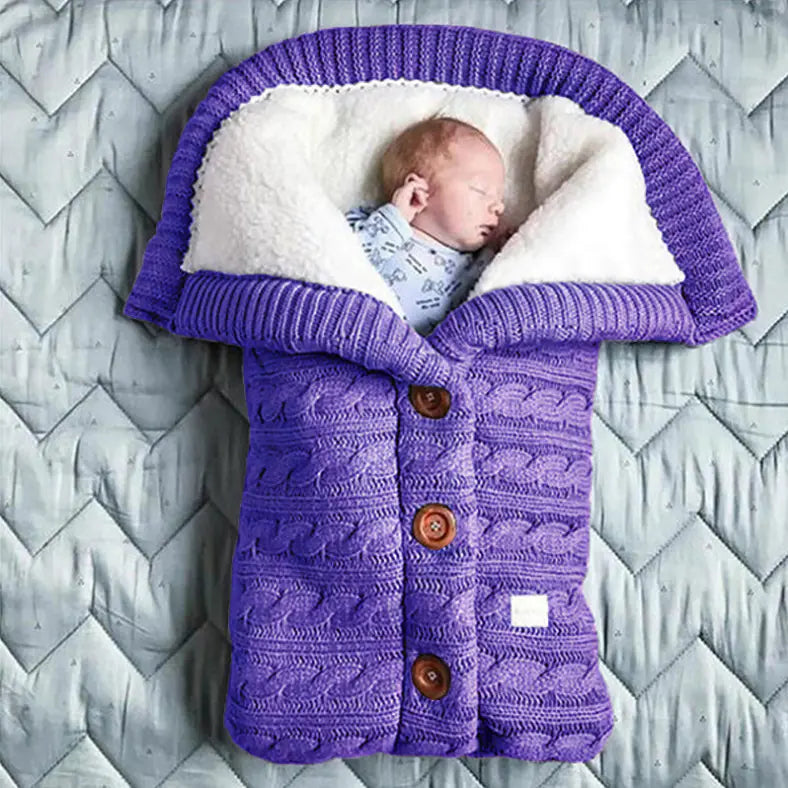 Thick Knit Baby Stroller Sleeping Bag for Autumn/Winter