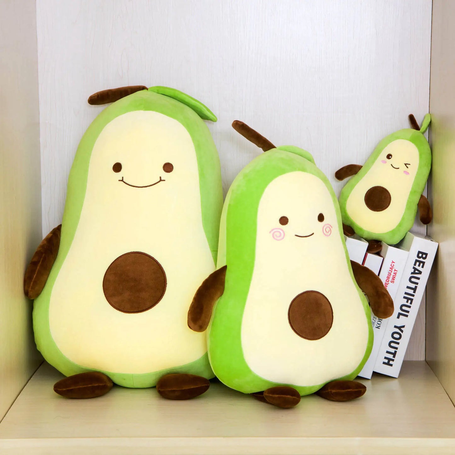 Cute Avocado Plush Toy Doll for Bed - Large Pillow