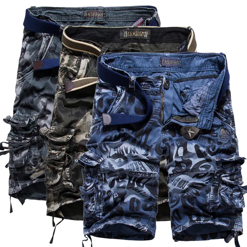 Retro Camouflage Men's Five-Pocket Shorts