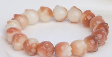 Cat's Paw Bodhi Root Bracelet with White Jade Design