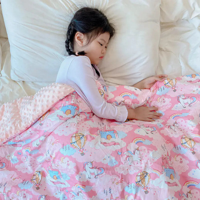 Thick Cartoon Baby Blanket for Warmth & Breathability