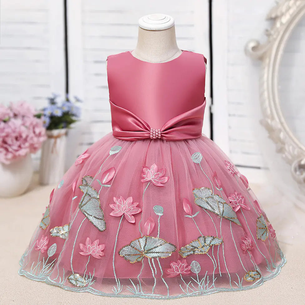 Children's Hot Princess Net Yarn Dress