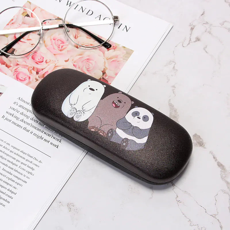 Cute Cartoon Panda Glasses Case - Portable Storage Box