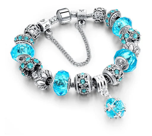 Large Hole Glass Bead Bracelet